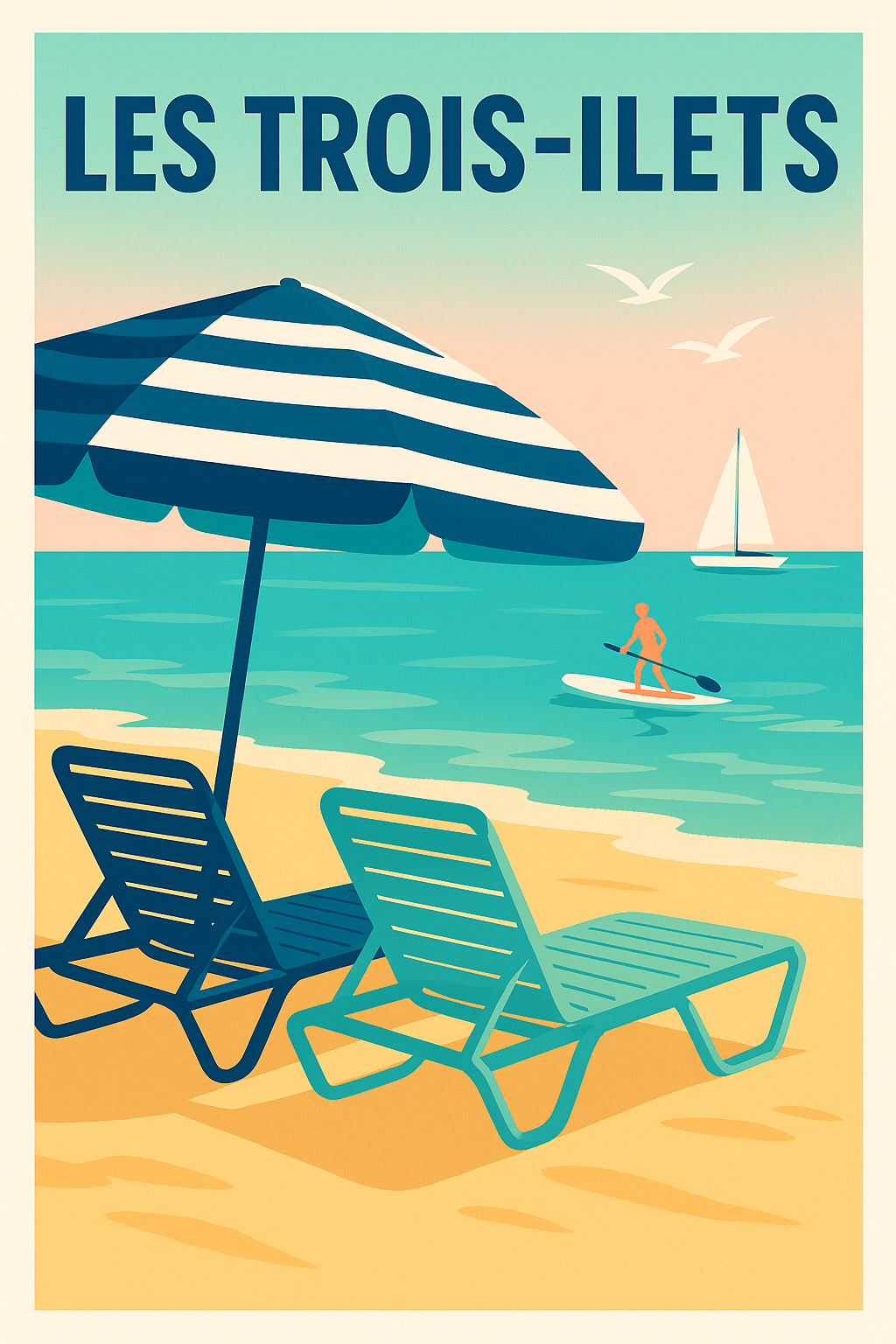 Affiche de Les Trois-Îlets - Évasion balnéaire sous le soleil des tropiques