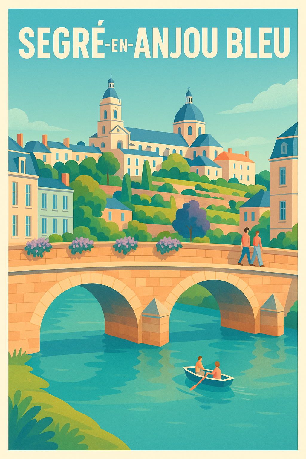 Affiche de Segré-en-Anjou Bleu - Charme et Sérénité au Fil de l'Eau