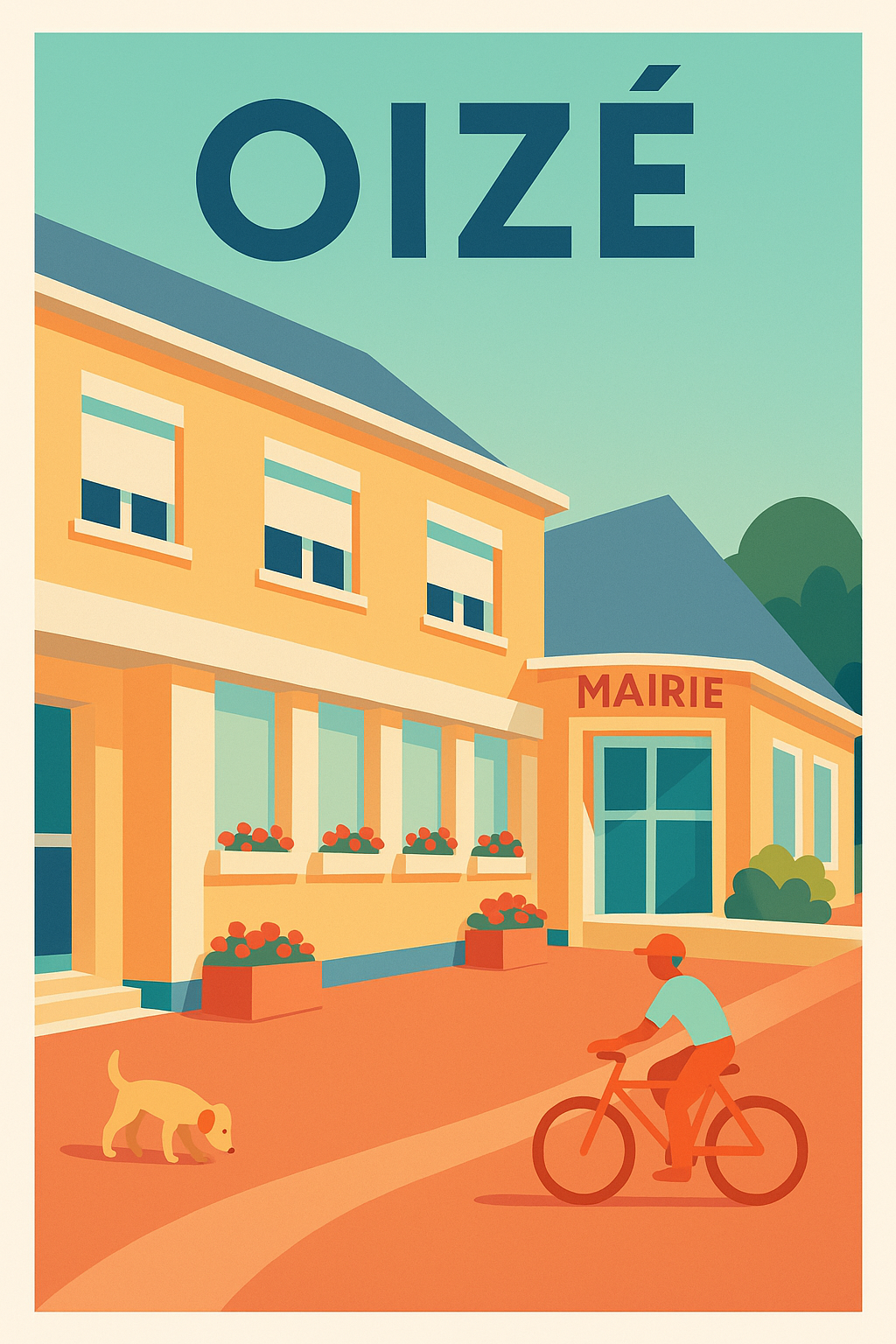 Affiche de Oizé - Le charme paisible du village