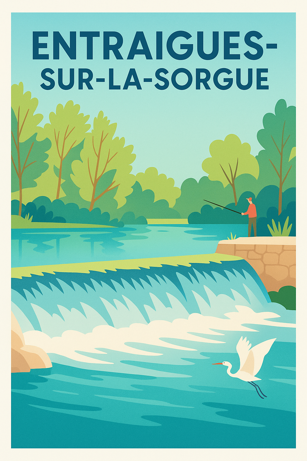 Affiche de Entraigues-sur-la-Sorgue - Tranquillité au fil de l'eau