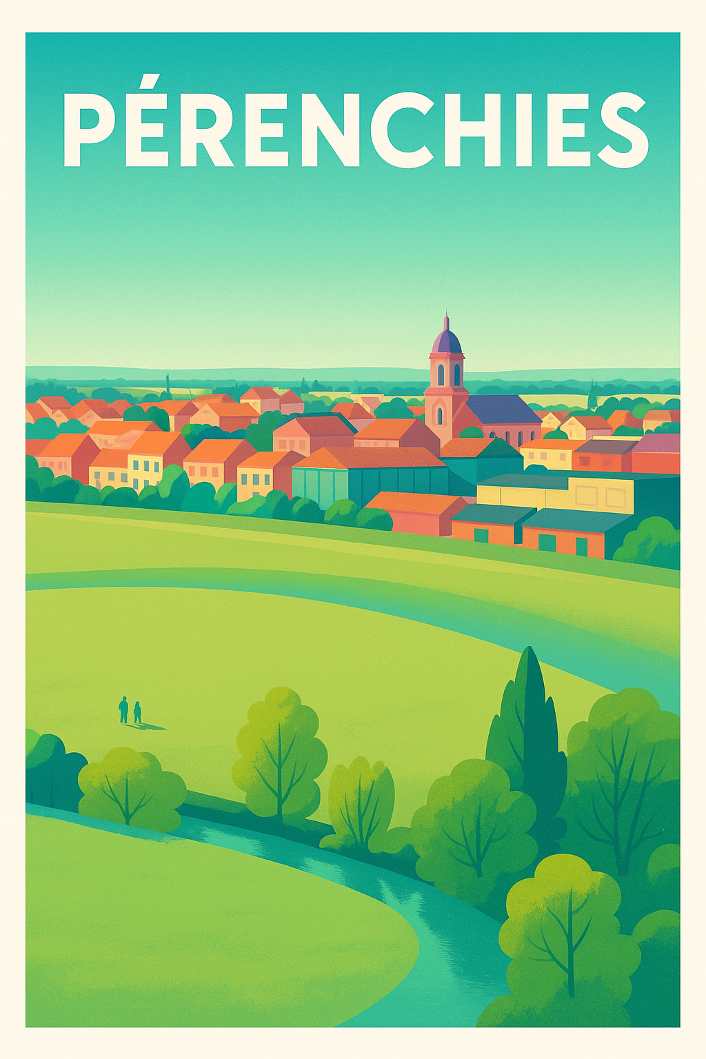 Affiche de Pérenchies - Harmonie verdoyante et douceur de vie