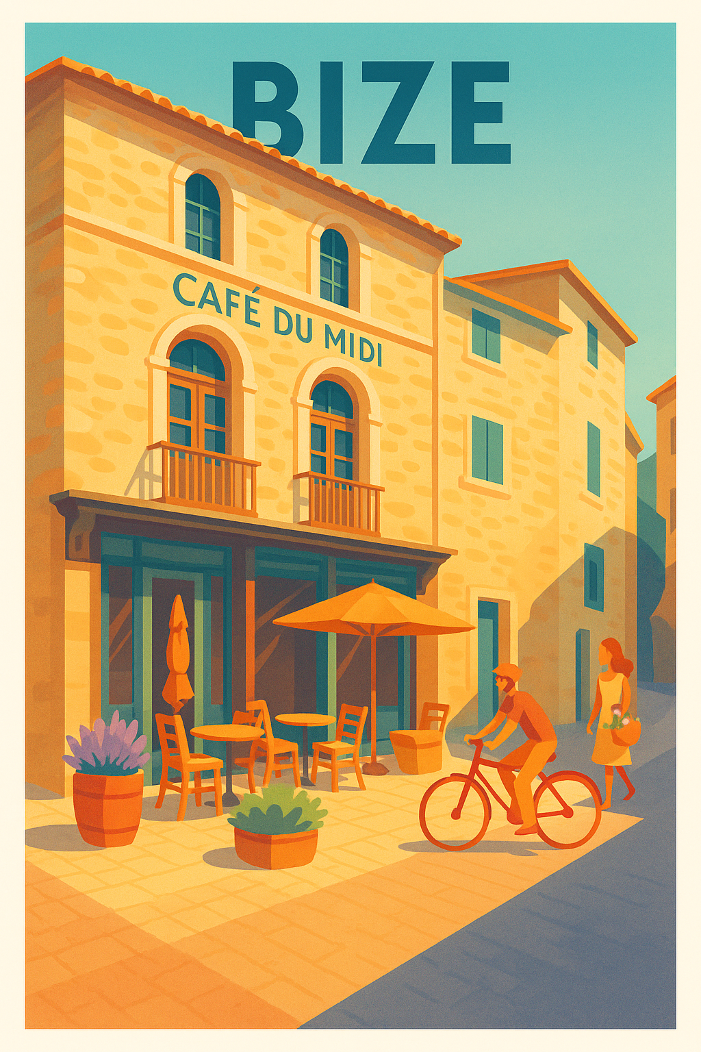 Affiche de Bize - Ambiance chaleureuse au Café du Midi