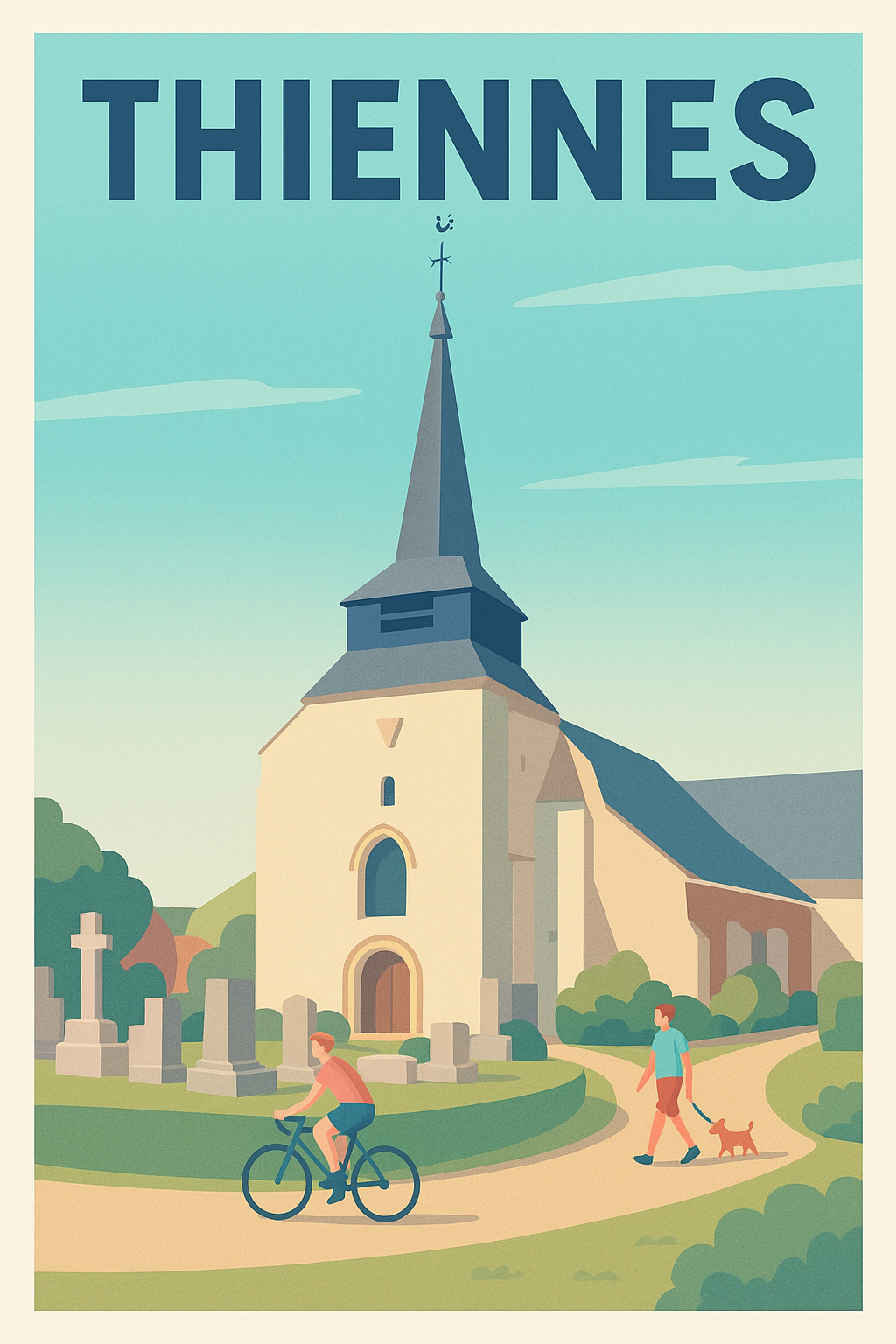 Affiche de Thiennes - Charme paisible et patrimoine local
