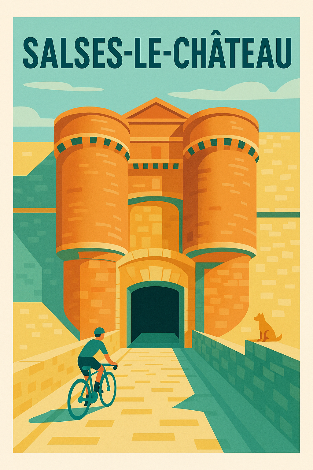 Affiche de Salses-le-Château - L'entrée majestueuse du Fort