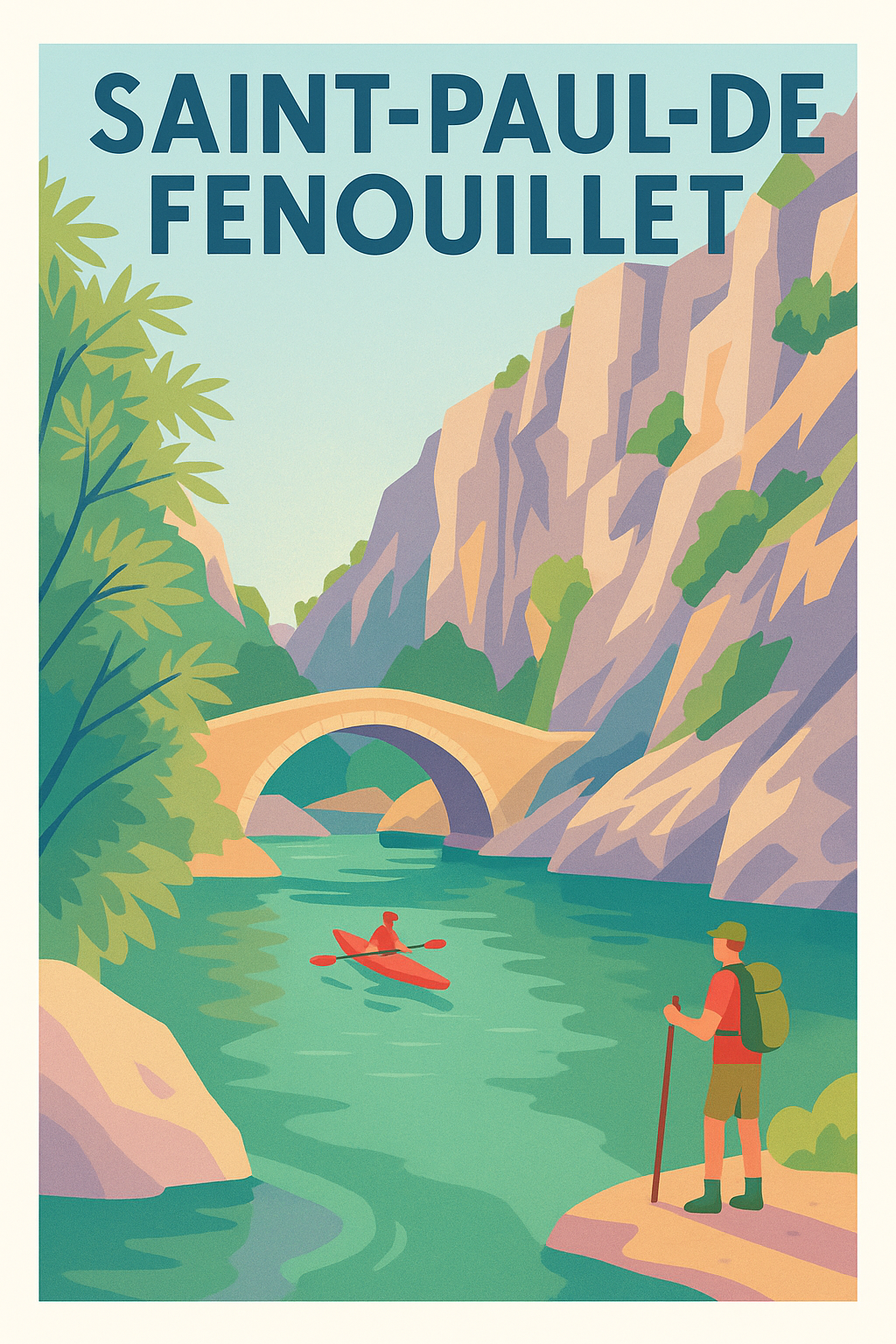 Affiche de Saint-Paul-de-Fenouillet - Aventure et nature en plein cœur des gorges