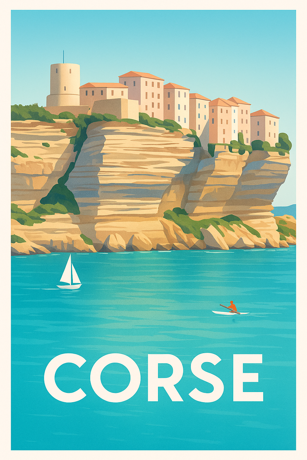 Affiche de Corse - La beauté spectaculaire des falaises