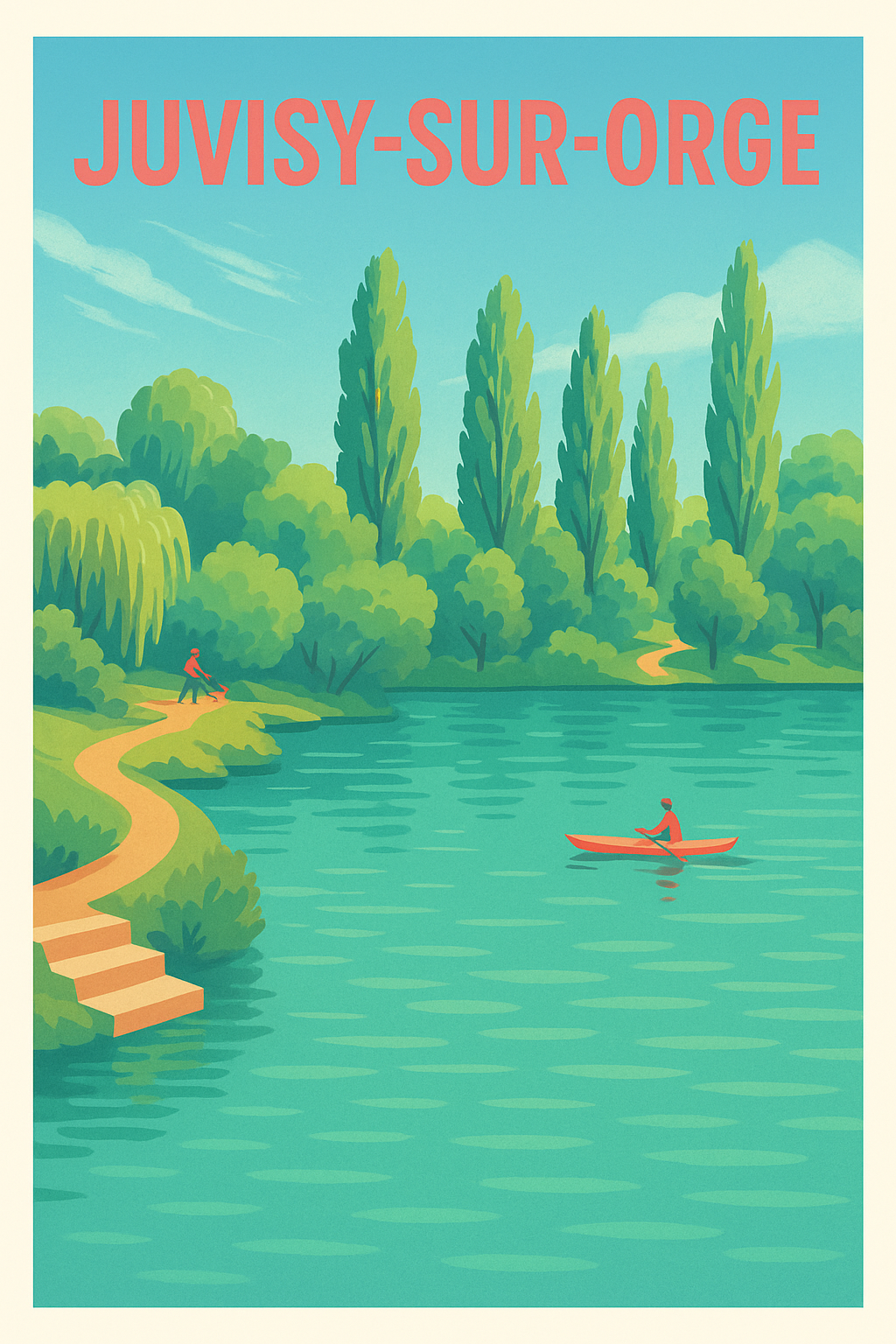 Affiche de Juvisy-sur-Orge - Évasion au bord de l'eau