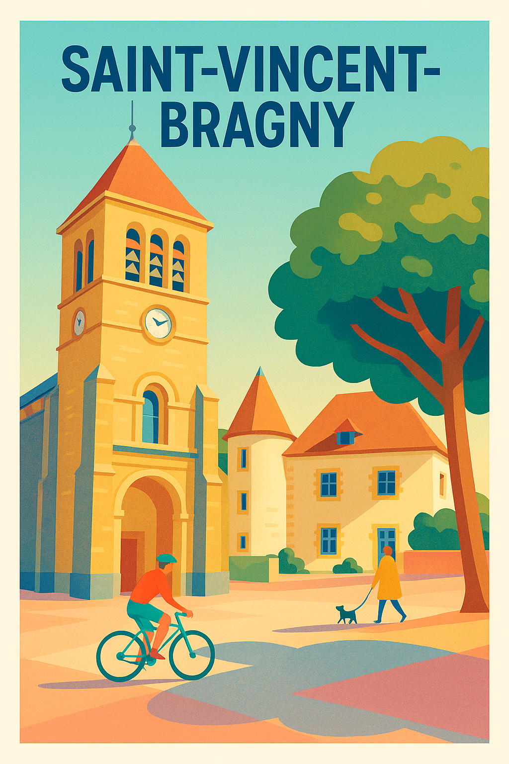 Affiche de Saint-Vincent-Bragny - Douceur de vie au cœur du village