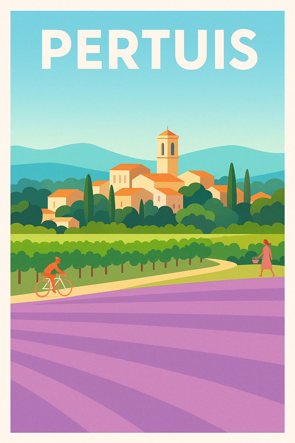 Affiche de Pertuis - Charme et Nature en Provence