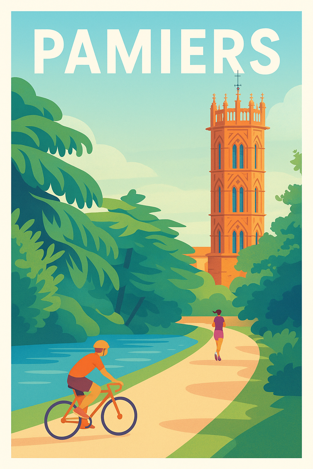 Affiche de Pamiers - Escapade nature et patrimoine occitan