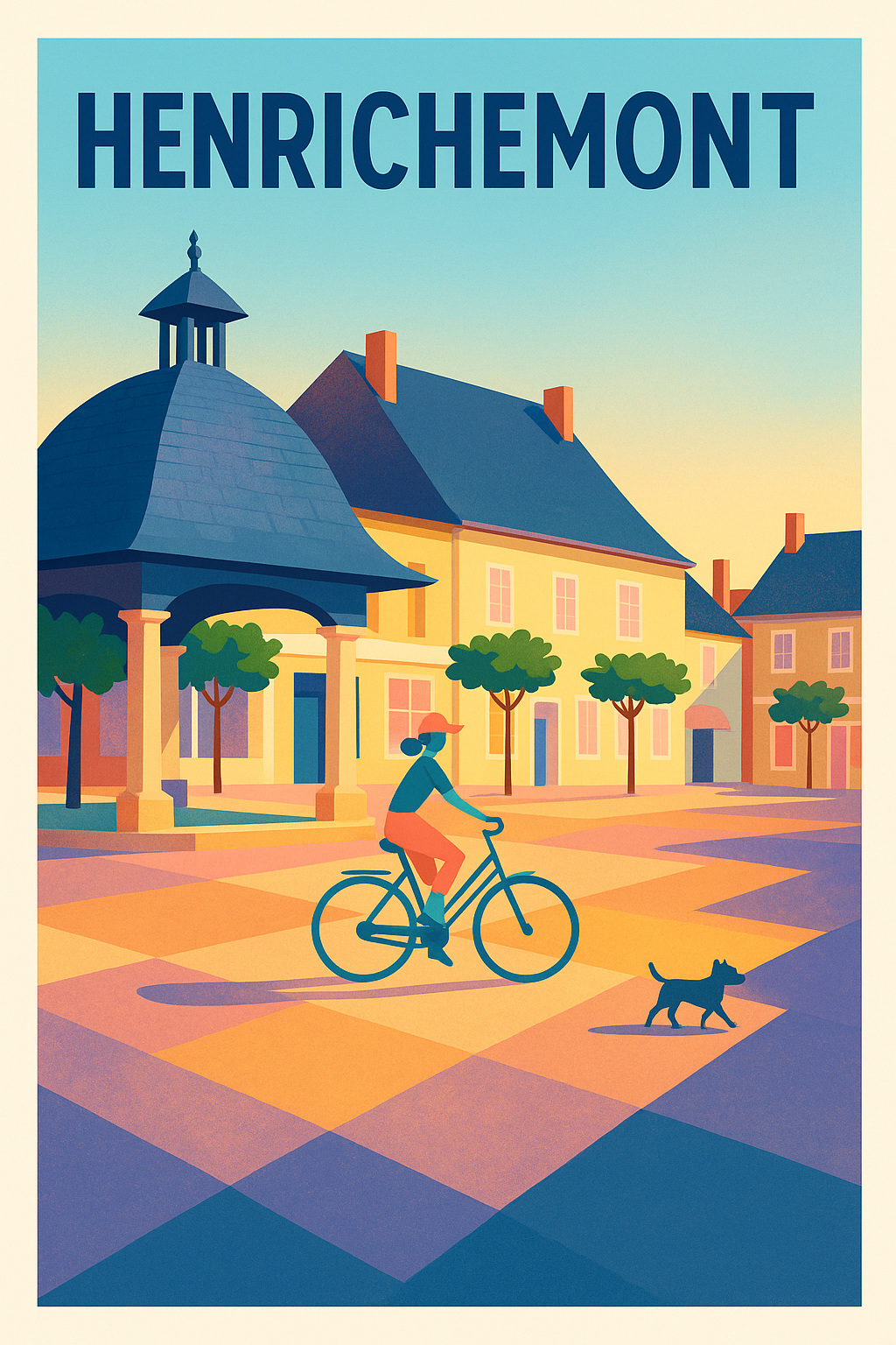 Affiche de Henrichemont - Charme et douceur d'une place paisible