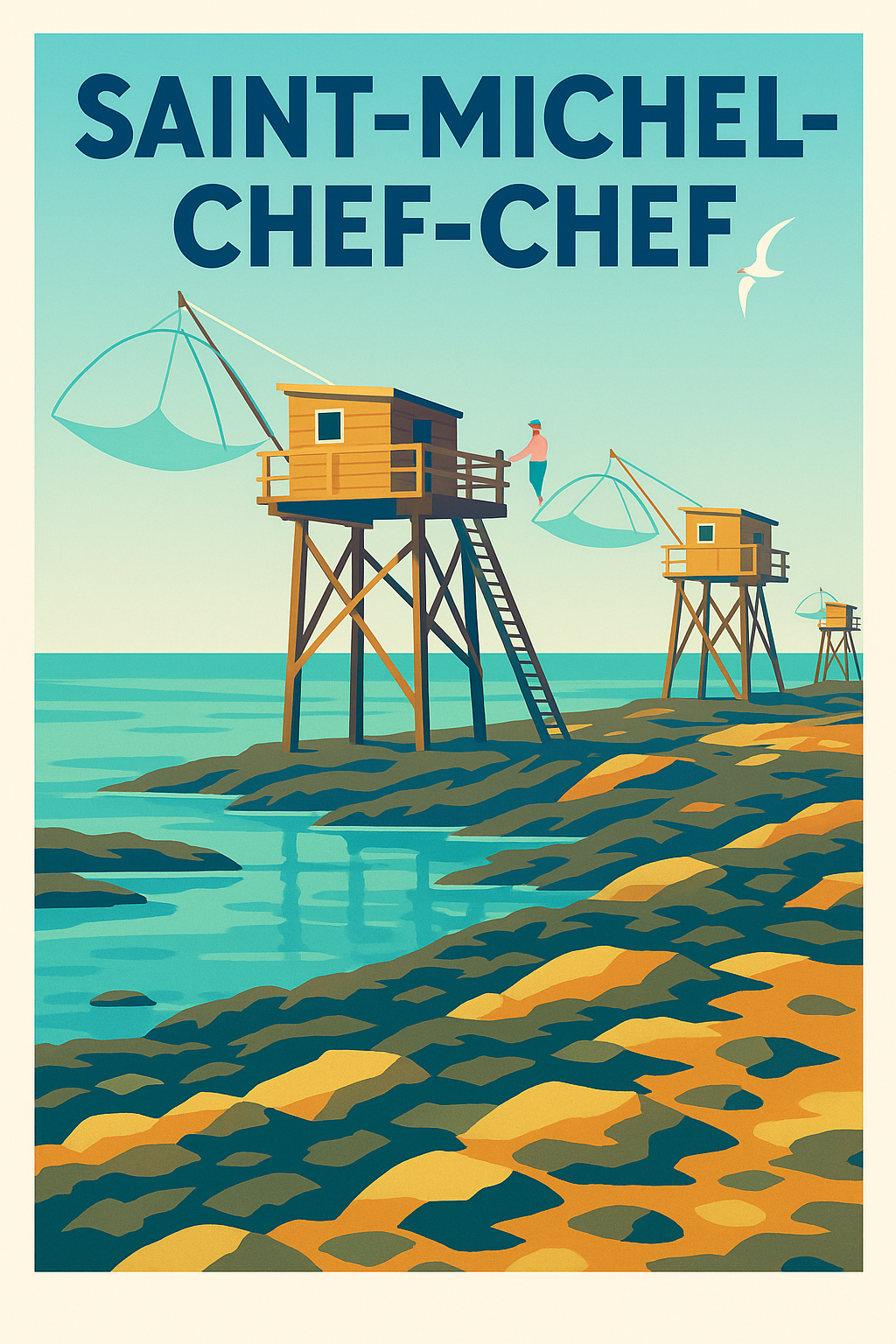 Affiche de Saint-Michel-Chef-Chef - Le charme des carrelets en bord de mer