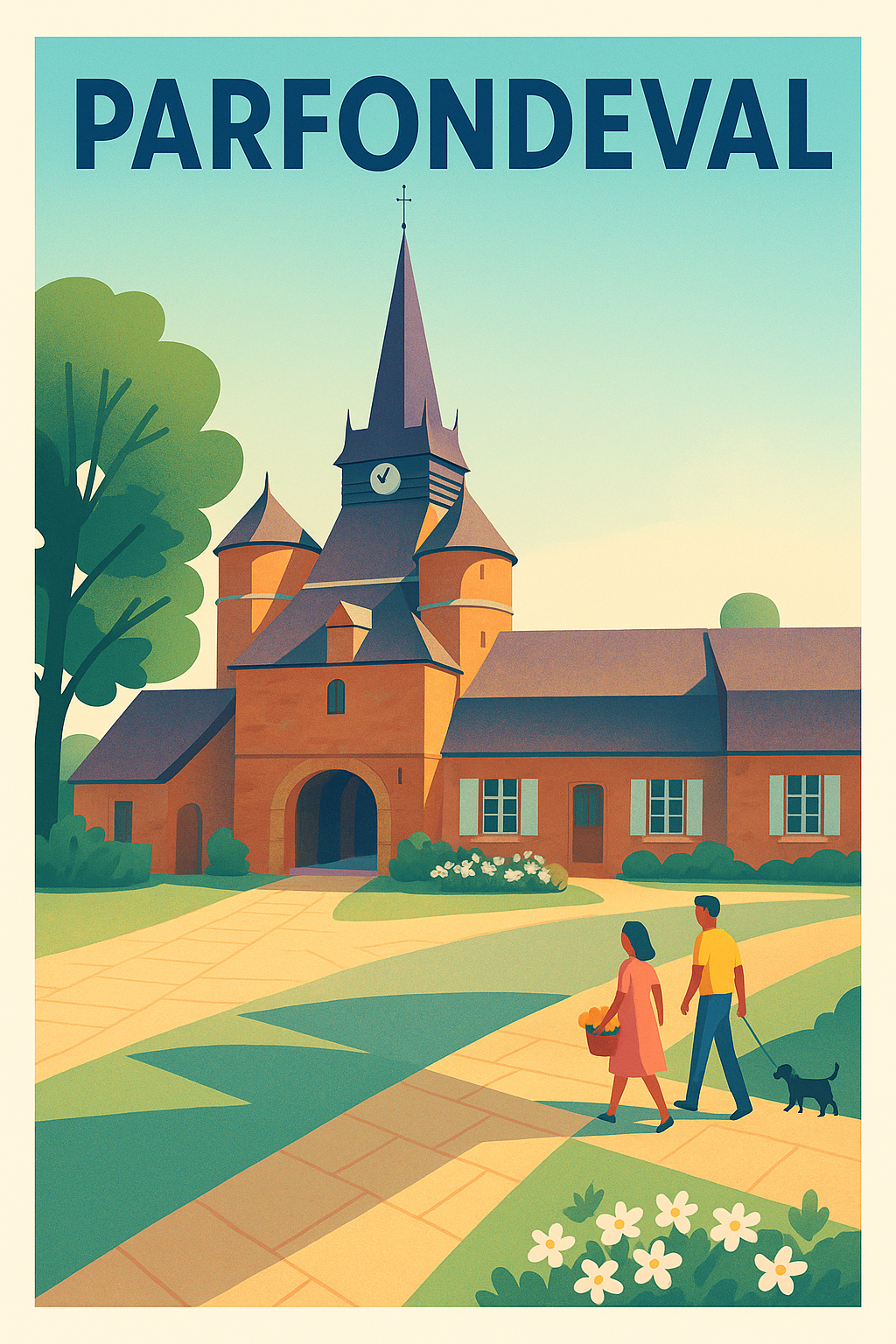 Affiche Parfondeval — Charme et sérénité au village · poster d'art de Parfondeval