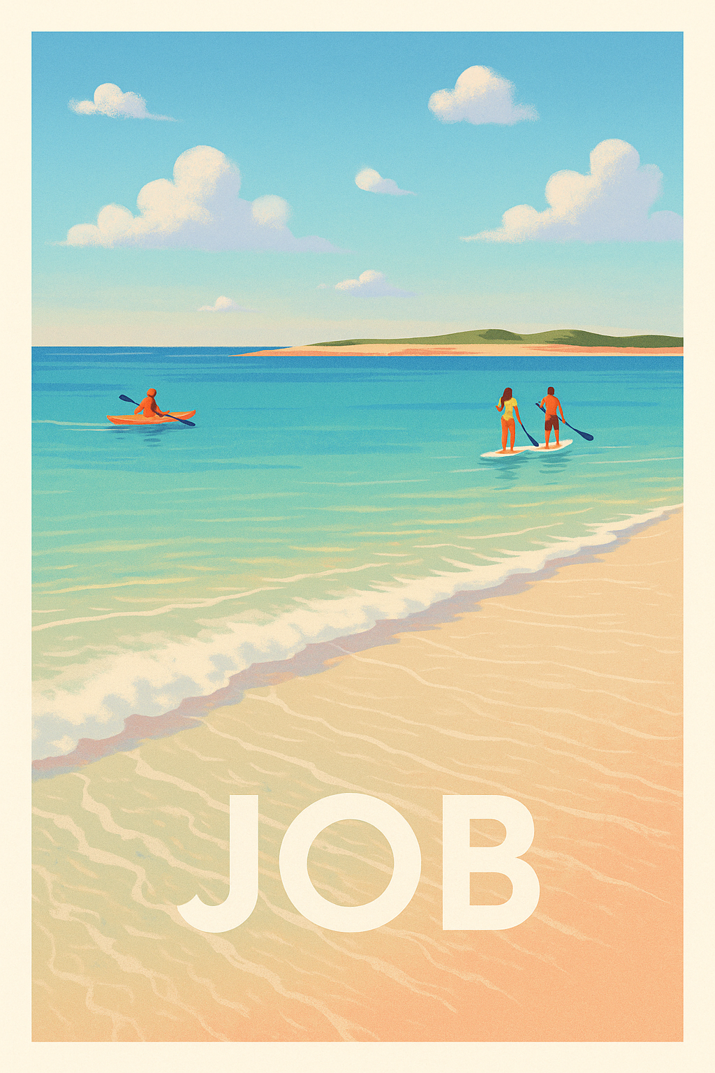 Affiche Job — Évasion et détente au bord de l'eau · poster d'art de Job
