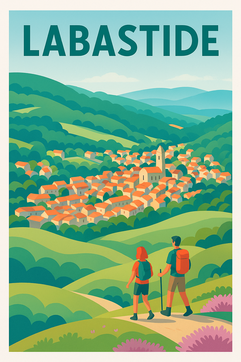 Affiche de Labastide - Évasion et randonnée au cœur des collines