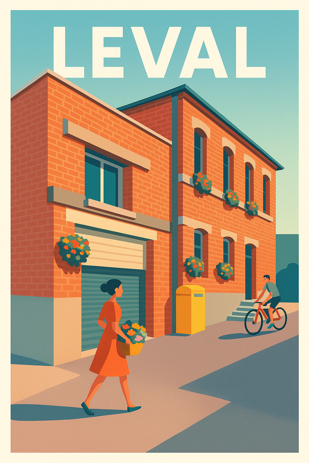 Affiche de Leval - Charme et sérénité d'une rue paisible