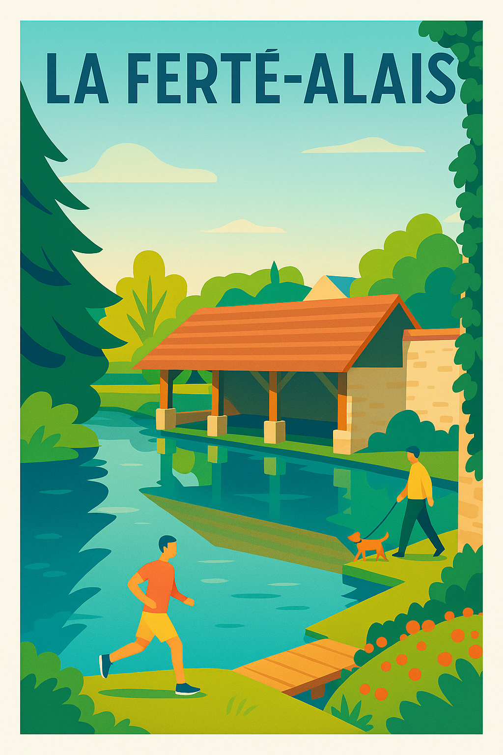 Affiche de La Ferté-Alais - Flânerie et sérénité au bord de l'eau