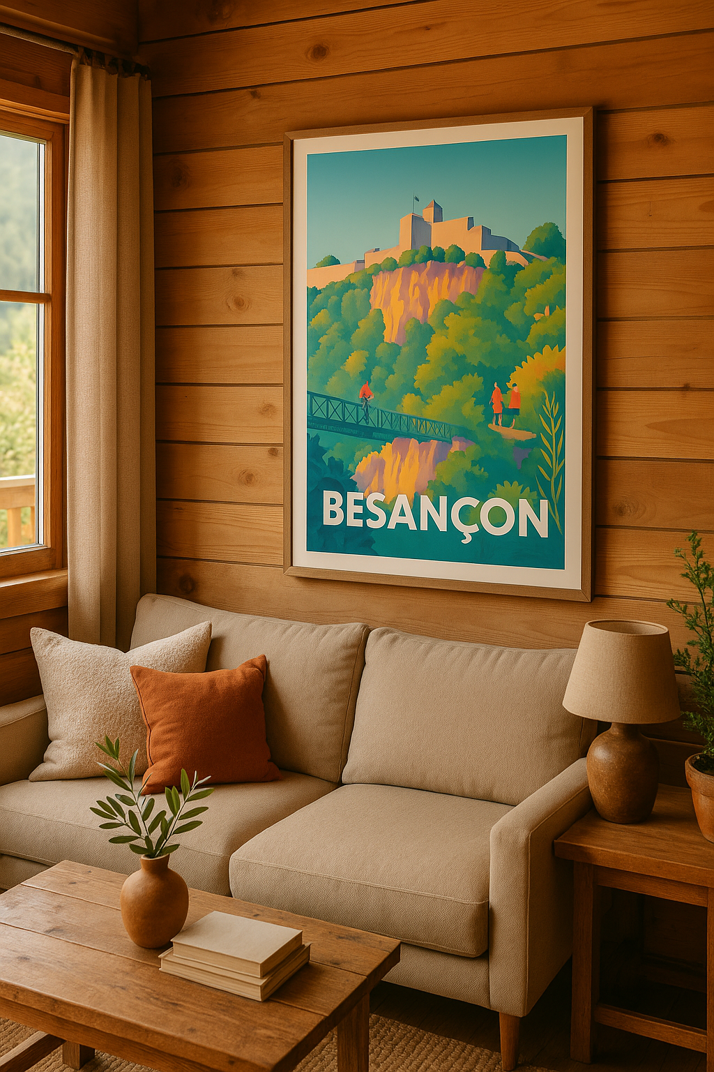 Mise en situation Affiche Besançon - La Citadelle et ses paysages enchanteurs