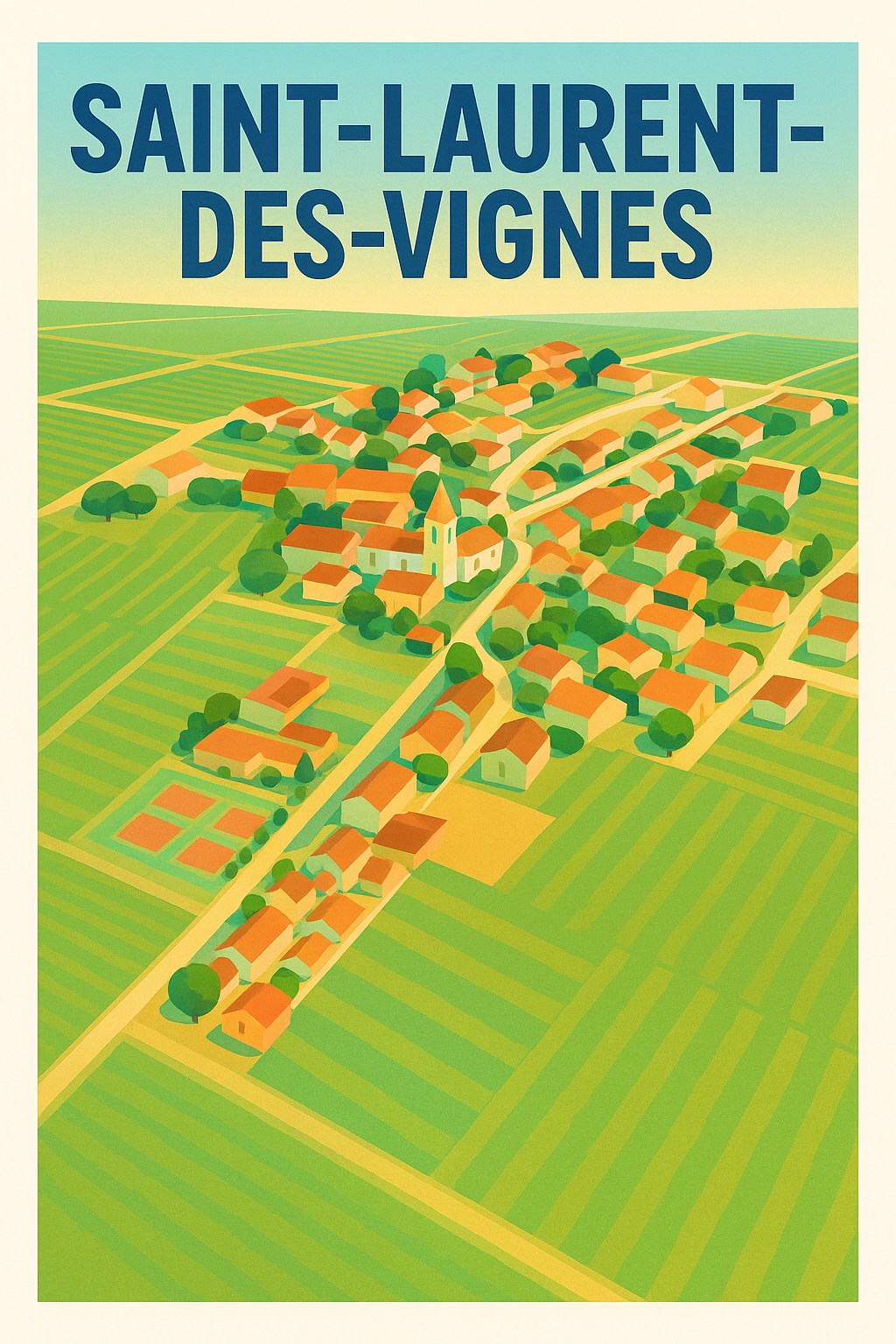 Affiche de Saint-Laurent-des-Vignes - Charme et sérénité au cœur des vignobles