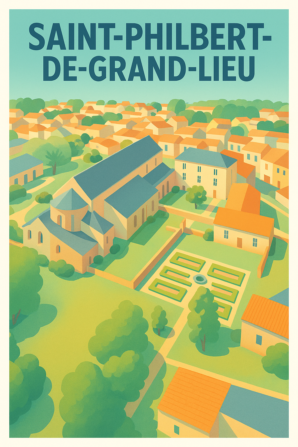 Affiche de Saint-Philibert-de-Grand-Lieu - L'élégance du patrimoine local
