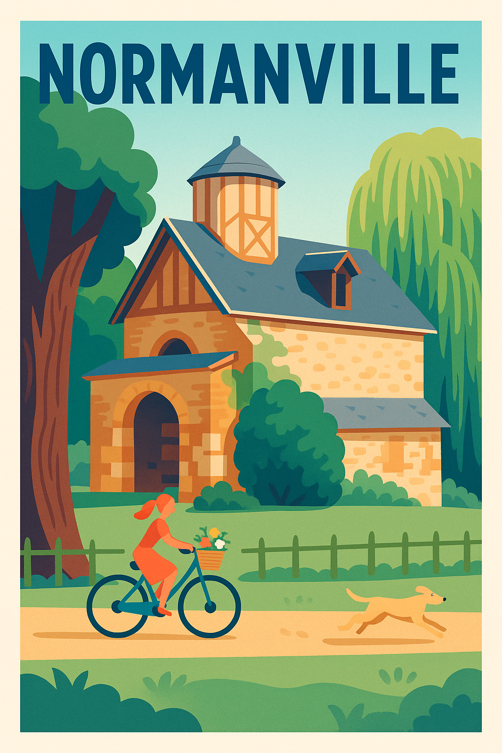Affiche de Normanville - Charme bucolique et doux équilibre