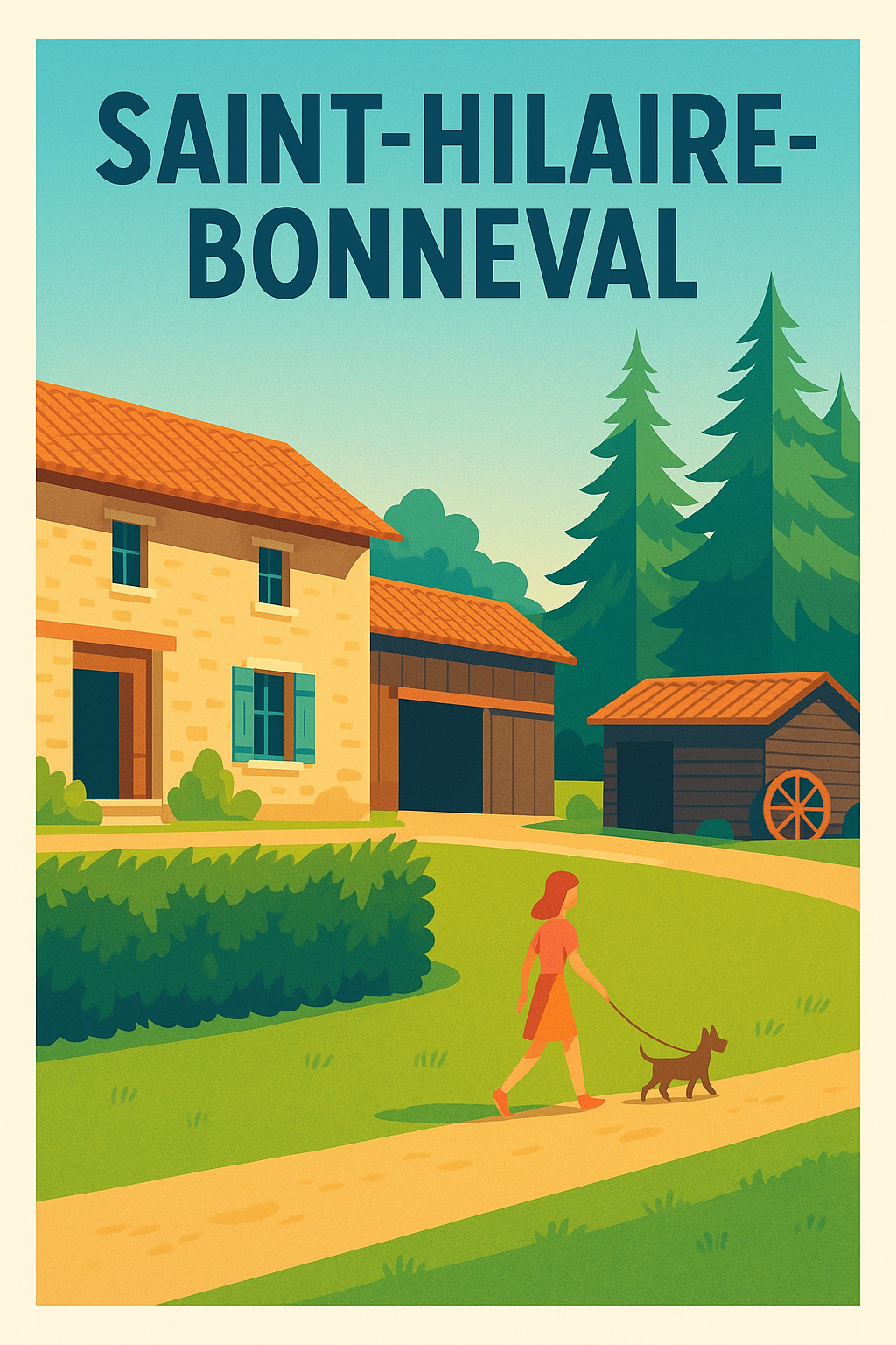 Affiche de Saint-Hilaire-Bonneval - Harmonie villageoise au cœur de la nature