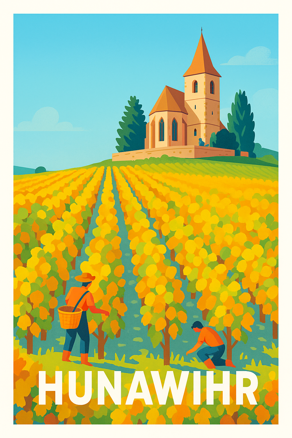 Affiche de Hunawihir - Charme viticole et patrimoine d'Alsace