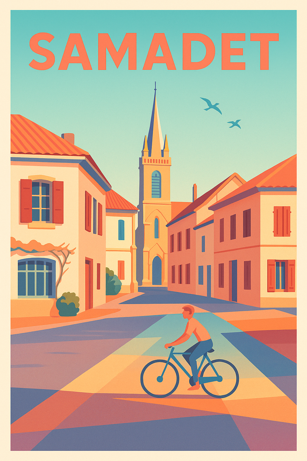Affiche de Samadet - Douceur et charme en vélo