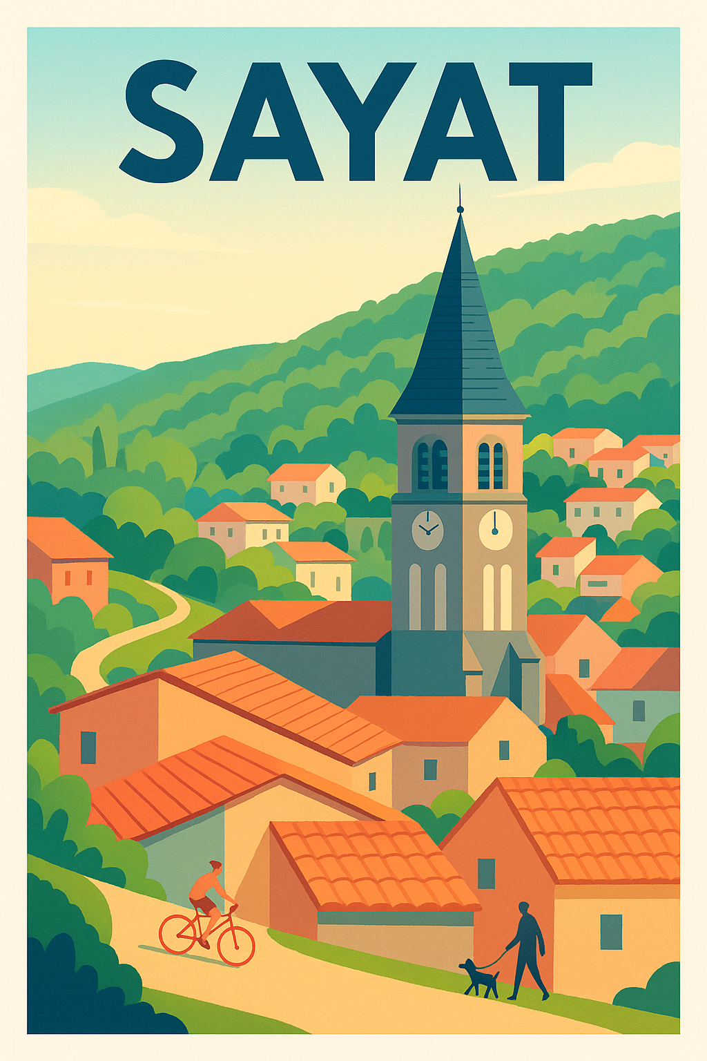Affiche de Sayat - Charme et Sérénité au Cœur de la Nature