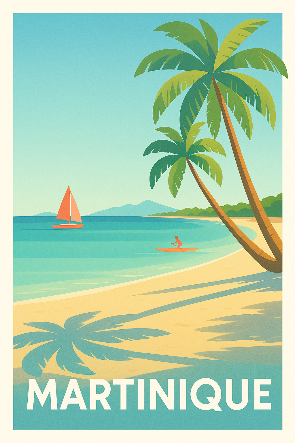 Affiche de Martinique - Évasion tropicale et douceur caraïbe