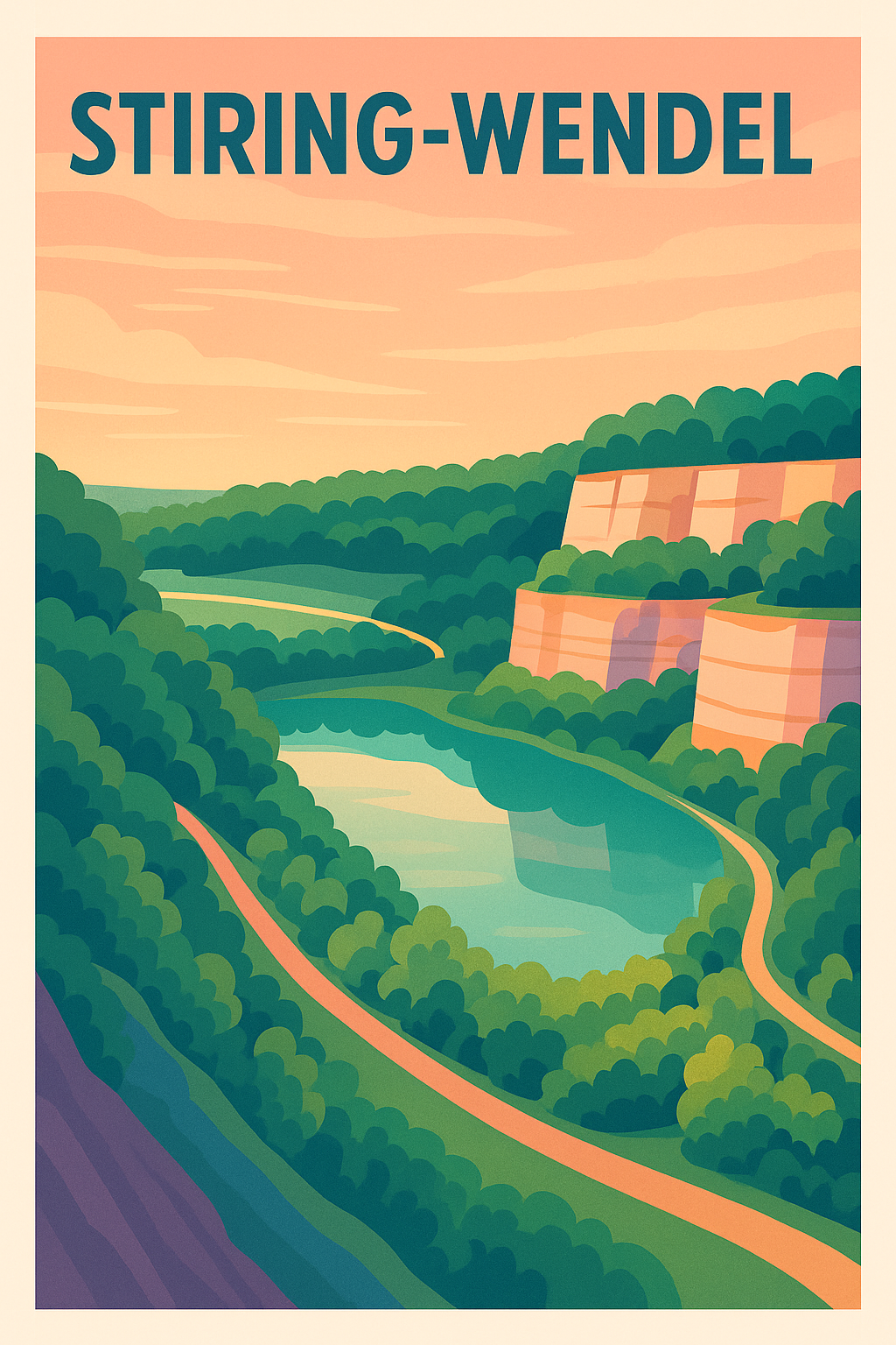 Affiche de Stiring-Wendel - Nature et sérénité au cœur des paysages lorrains