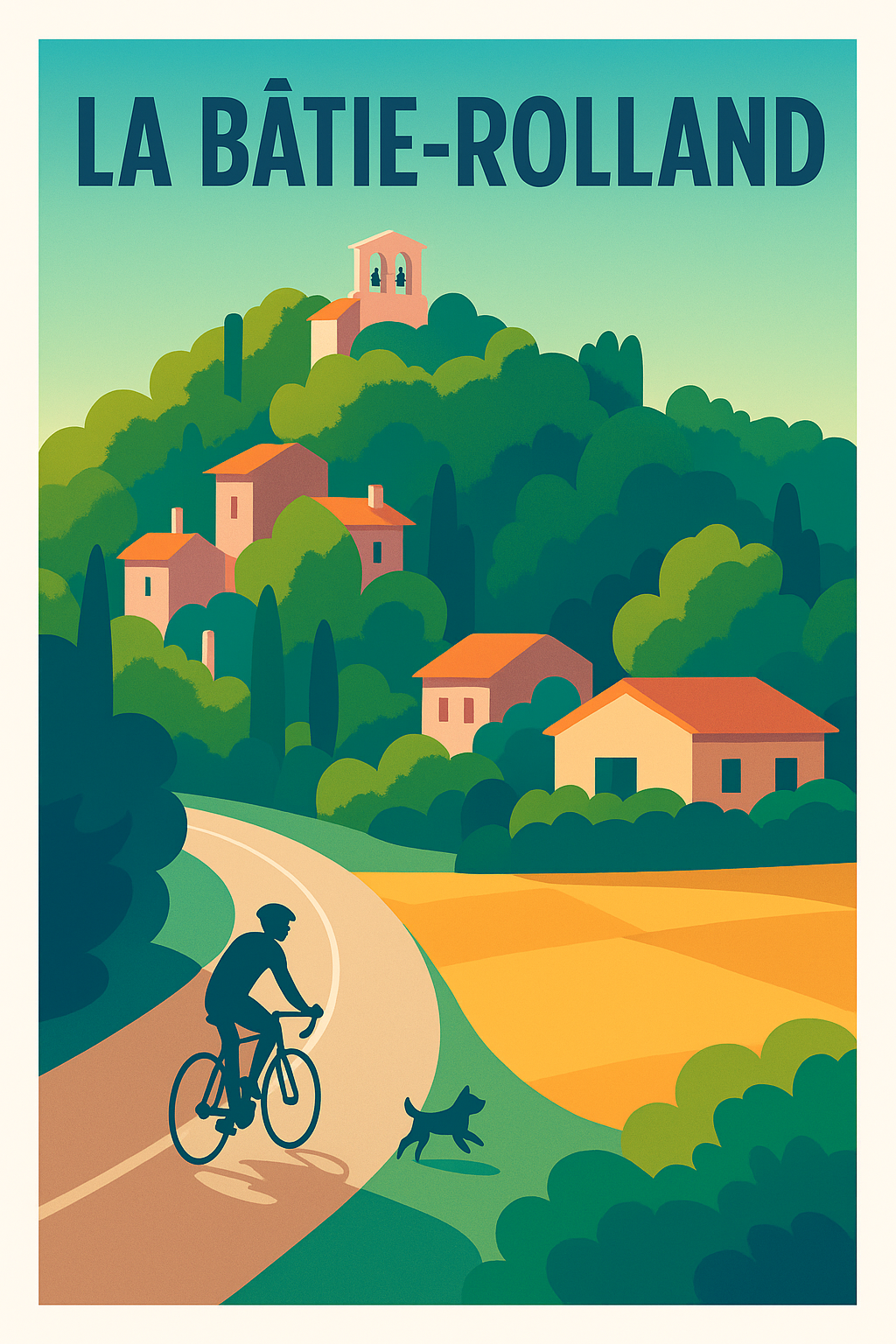 Affiche de La Bâtie-Rolland - Balade à vélo en douceur dans la campagne