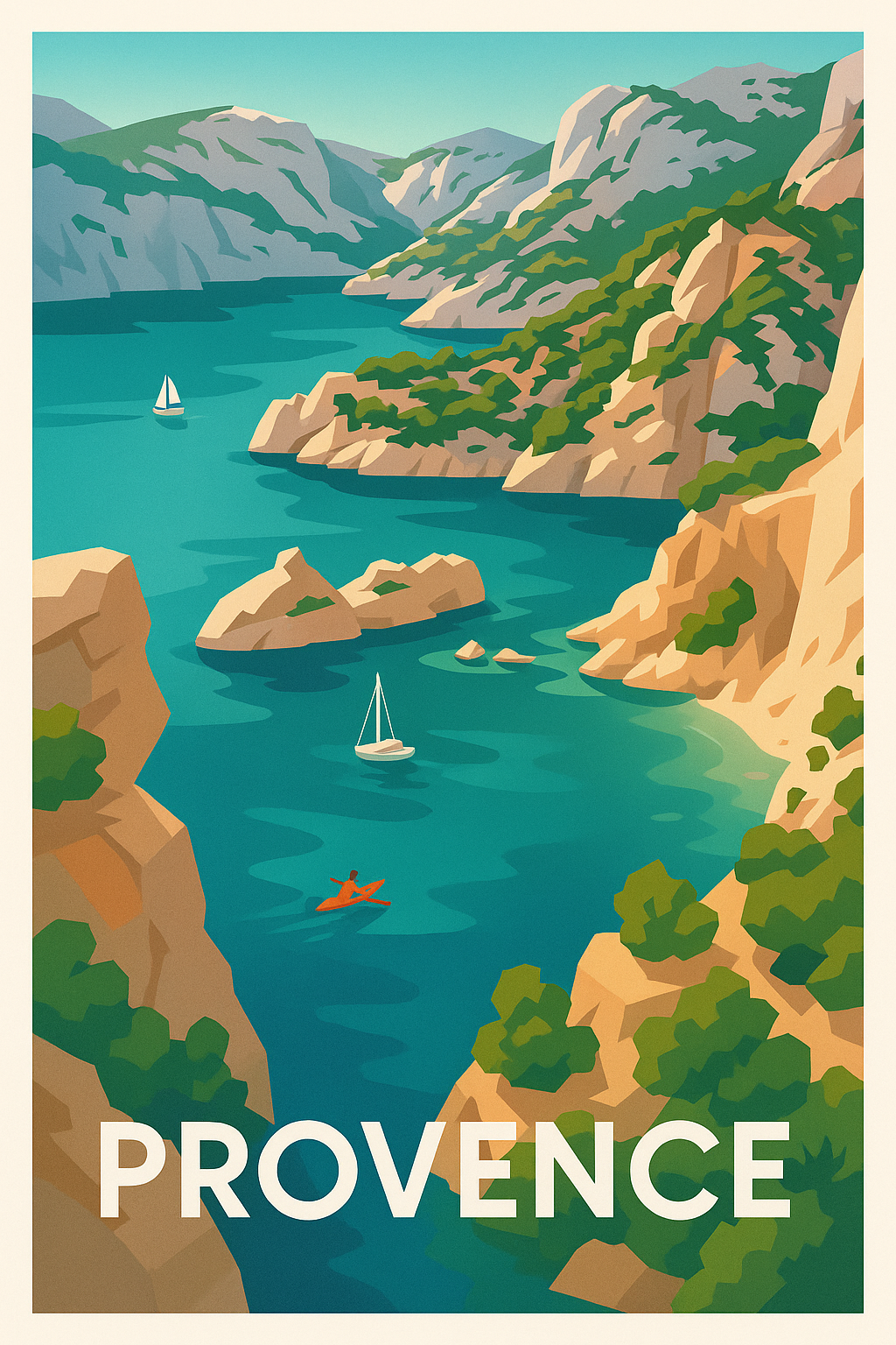 Affiche de Provence - Évasion au cœur des calanques