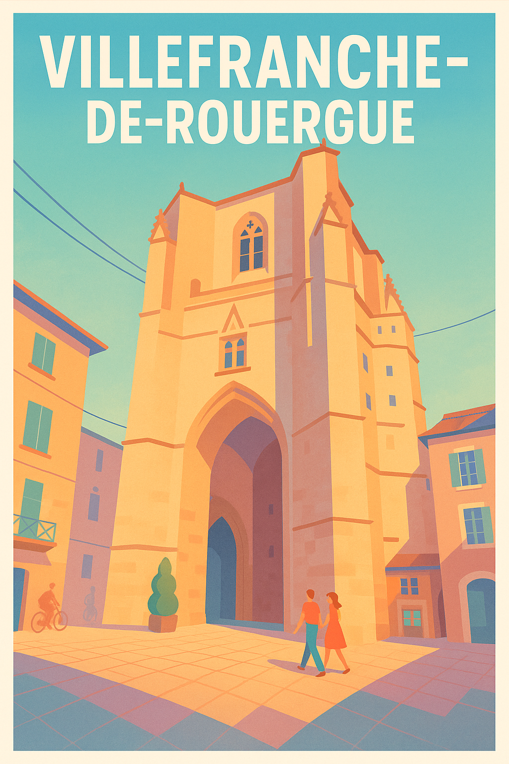 Affiche de Villefranche-de-Rouergue - L'élégance historique au cœur du Rouergue