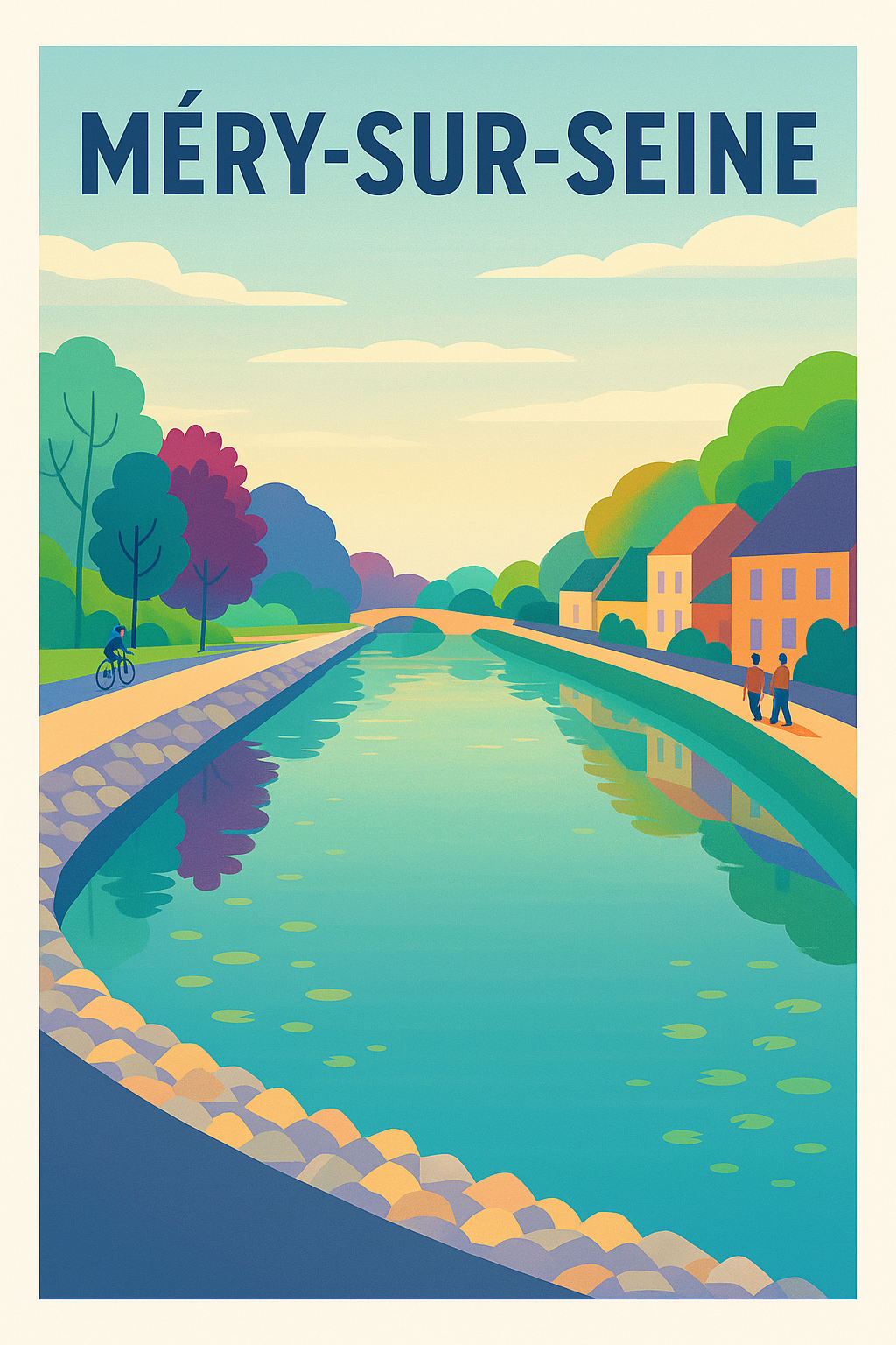 Affiche de Méry-sur-Seine - Le charme paisible au fil de l'eau