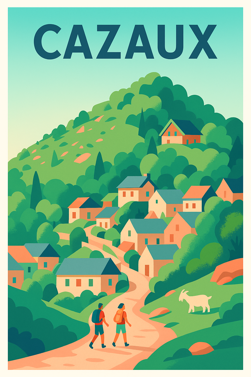 Affiche de Cazaux - Promenade au cœur du village pittoresque