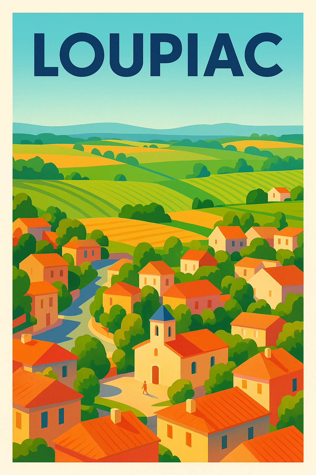 Affiche de Loupiac - Charme et sérénité d’un village viticole