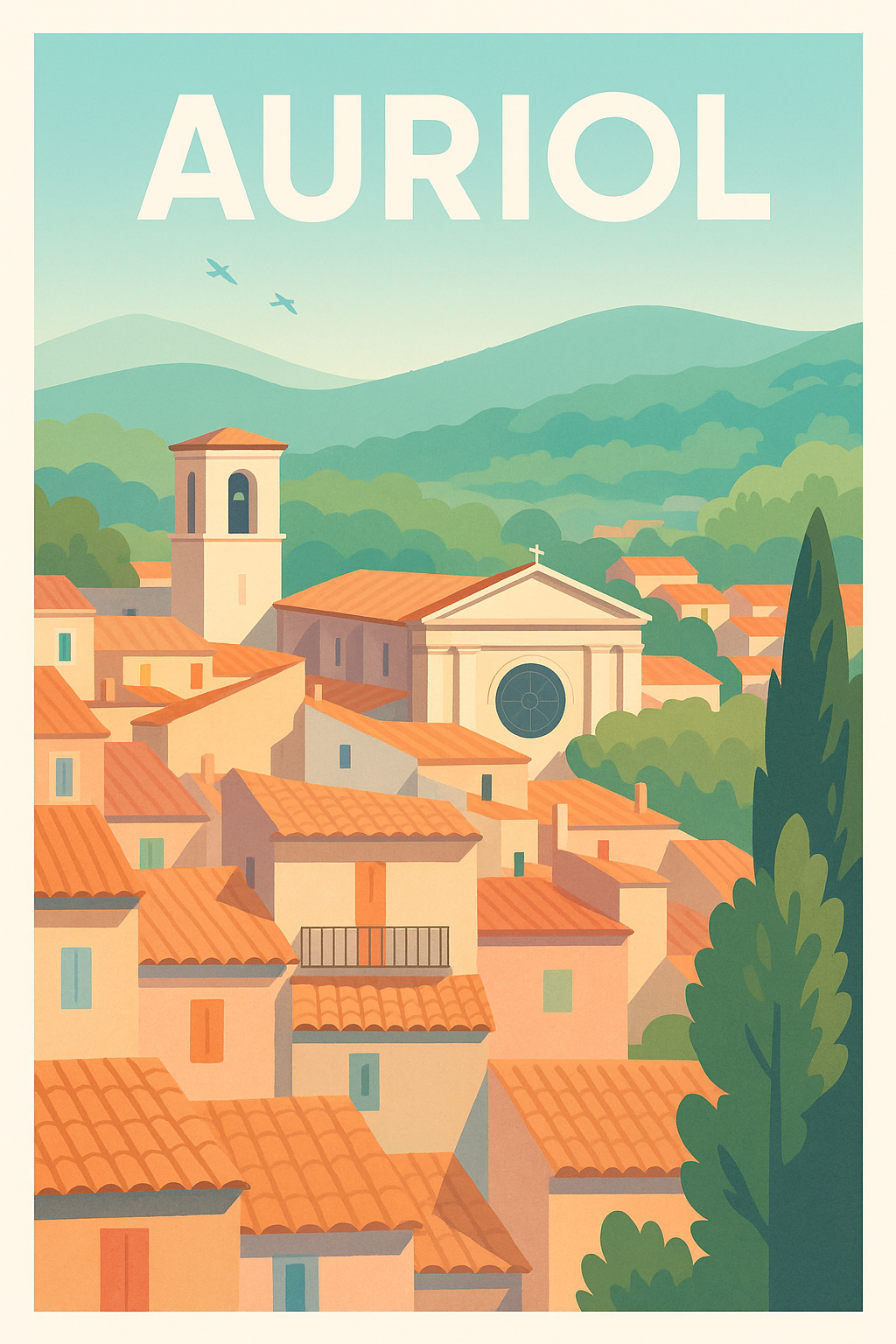 Affiche de Auriol - Charme provençal ensoleillé