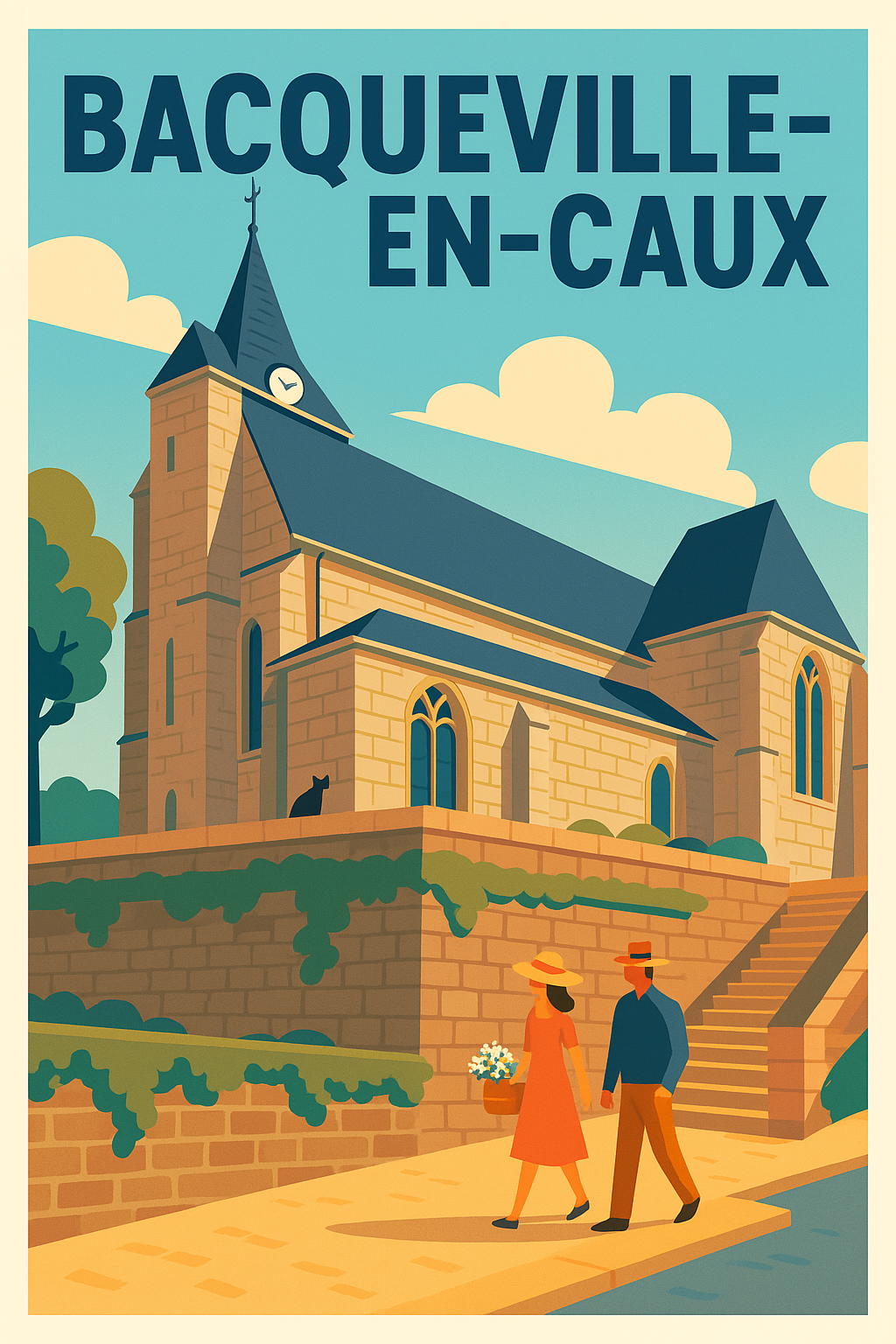 Affiche de Bacqueville-en-Caux - Charme et sérénité normande