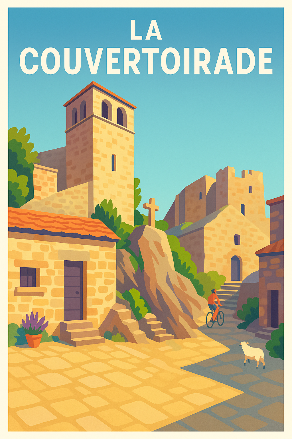 Affiche de La Coucourtoirade - Charme médiéval en lumière douce