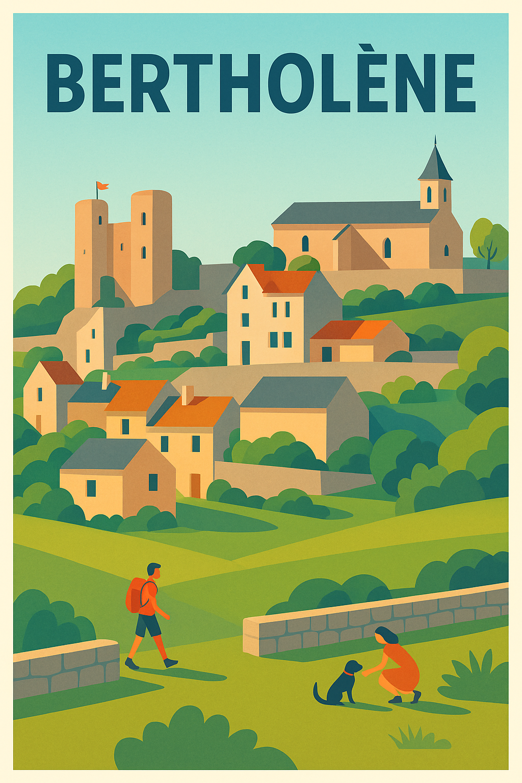 Affiche de Bertholène - Charme et Sérénité en Village Médiéval
