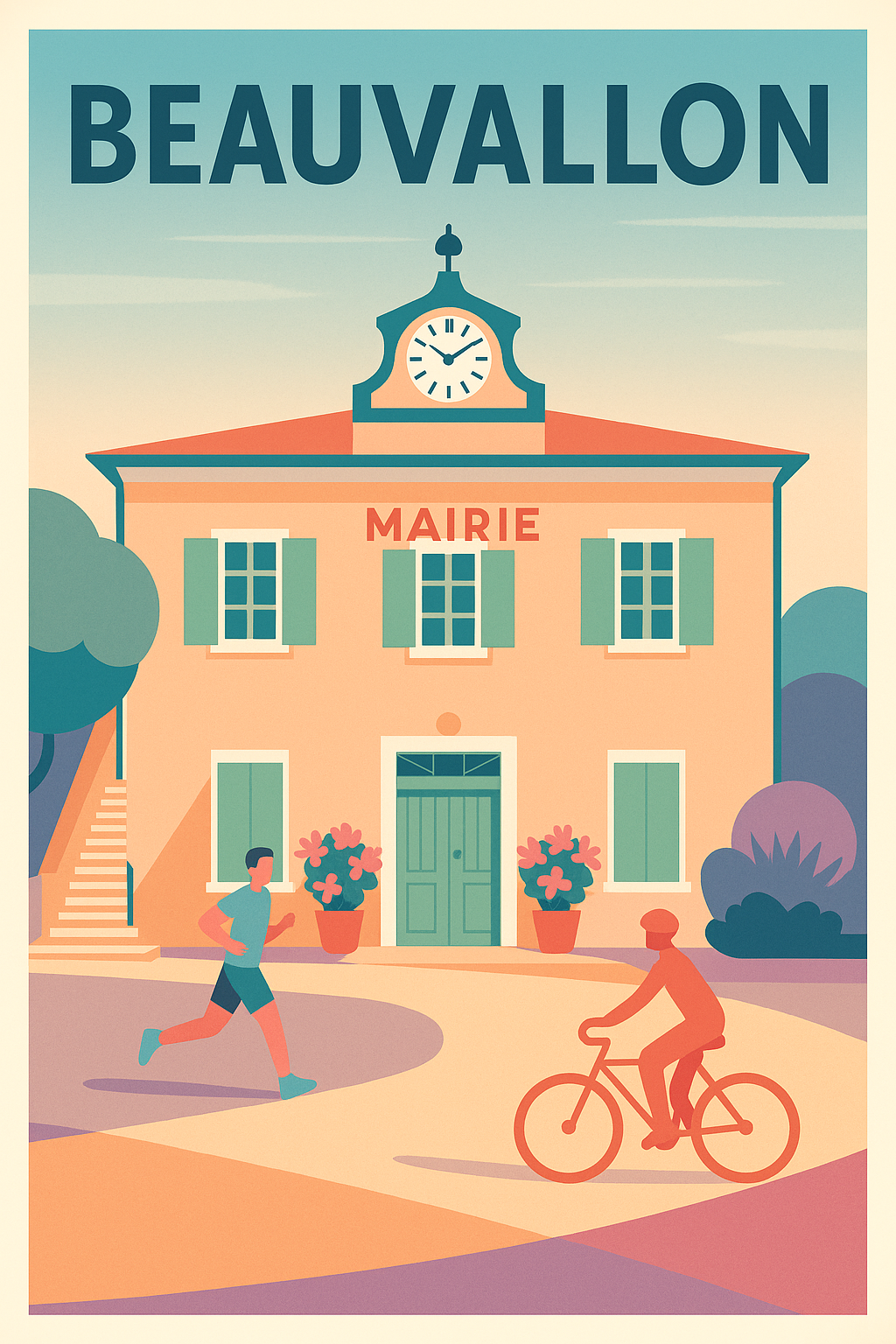 Affiche de Beauvallon - L'élégance tranquille de la mairie