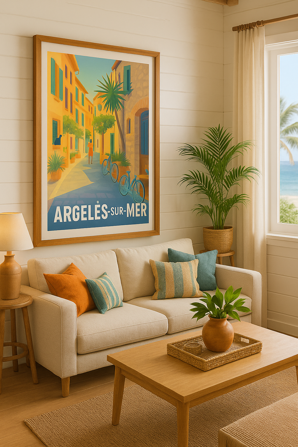 Mise en situation Affiche Argelès-sur-Mer - Promenade ensoleillée au cœur du village