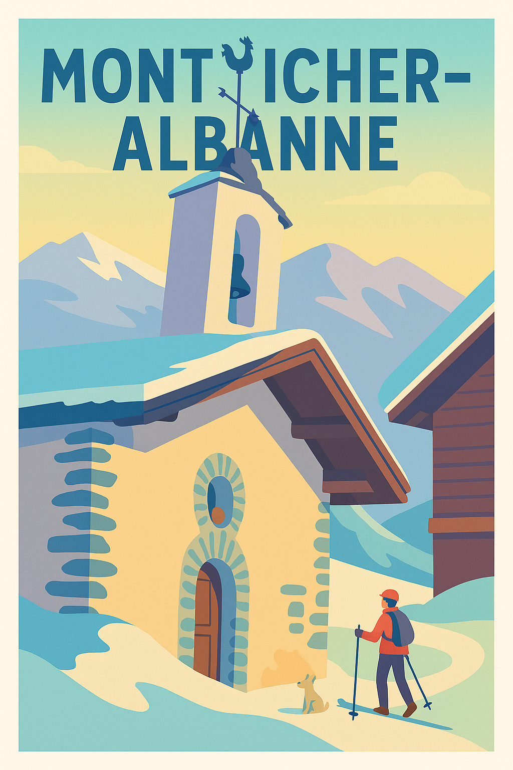 Affiche de Monticher-Albanne - Évasion paisible en montagne