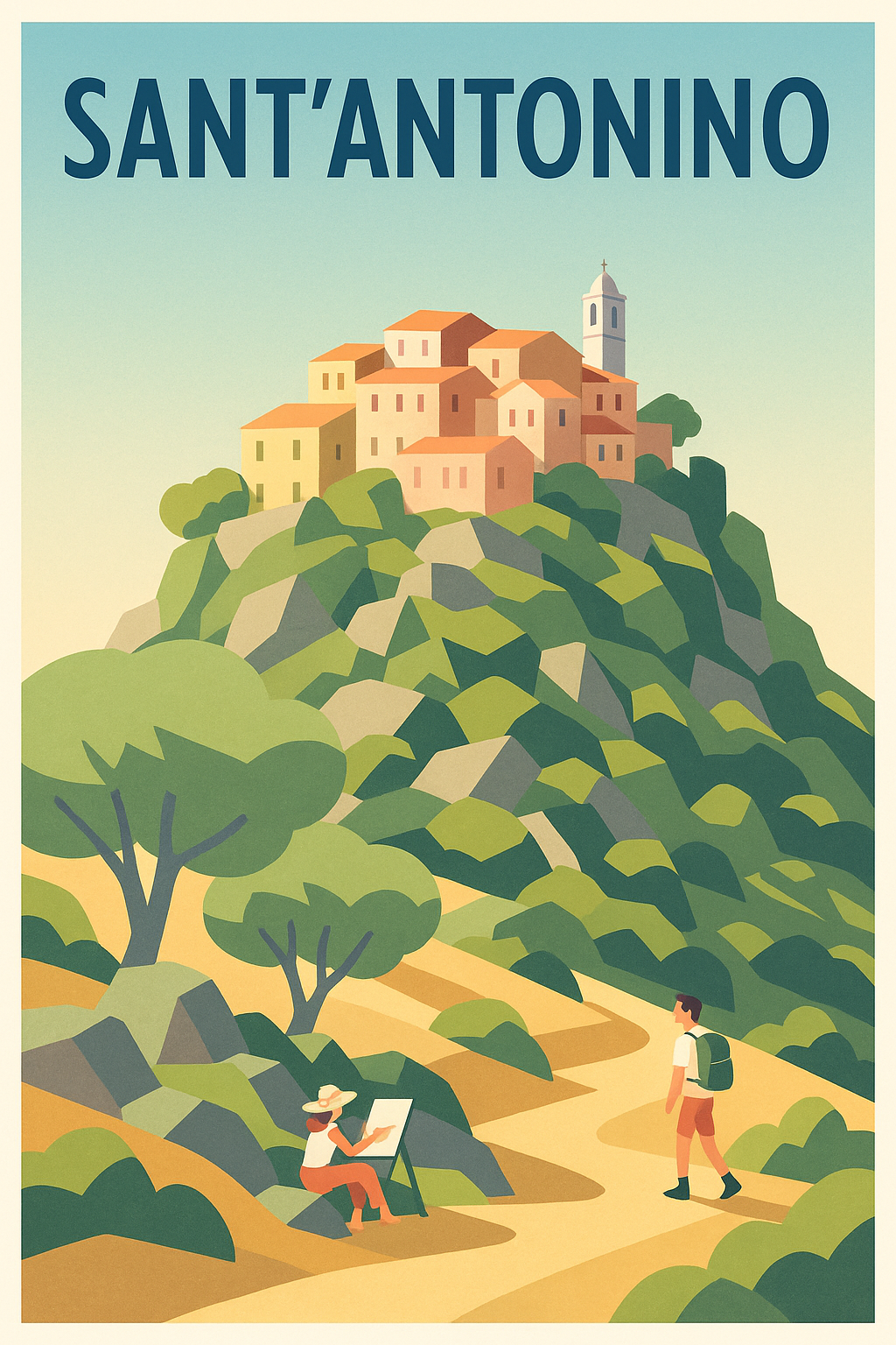 Affiche de Sant’Antonino - L'évasion pittoresque en haute Corse