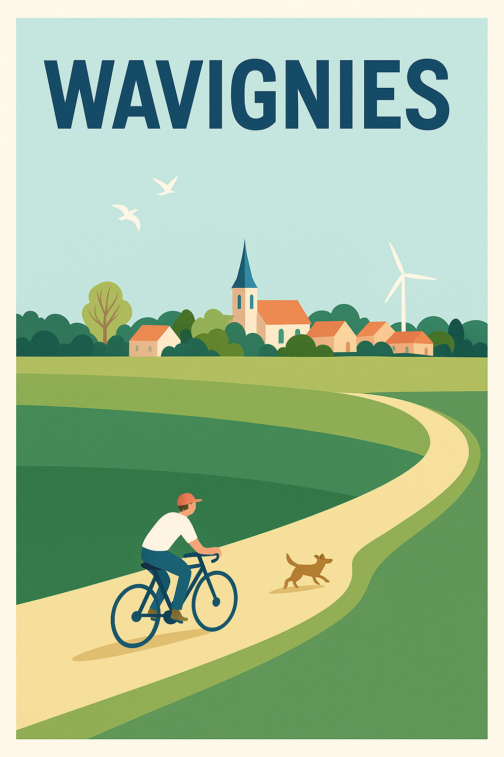 Affiche de Wavignies - Douceur de vie à vélo et nature paisible
