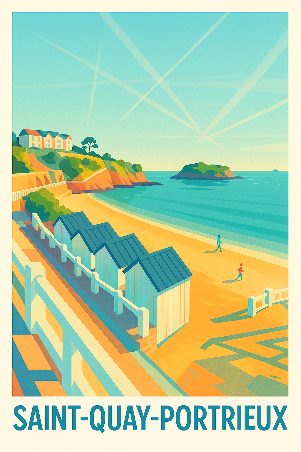 Affiche Saint-Quay-Portrieux — Évasion côtière et douceur de vivre · poster d'art de Saint-Quay-Portrieux