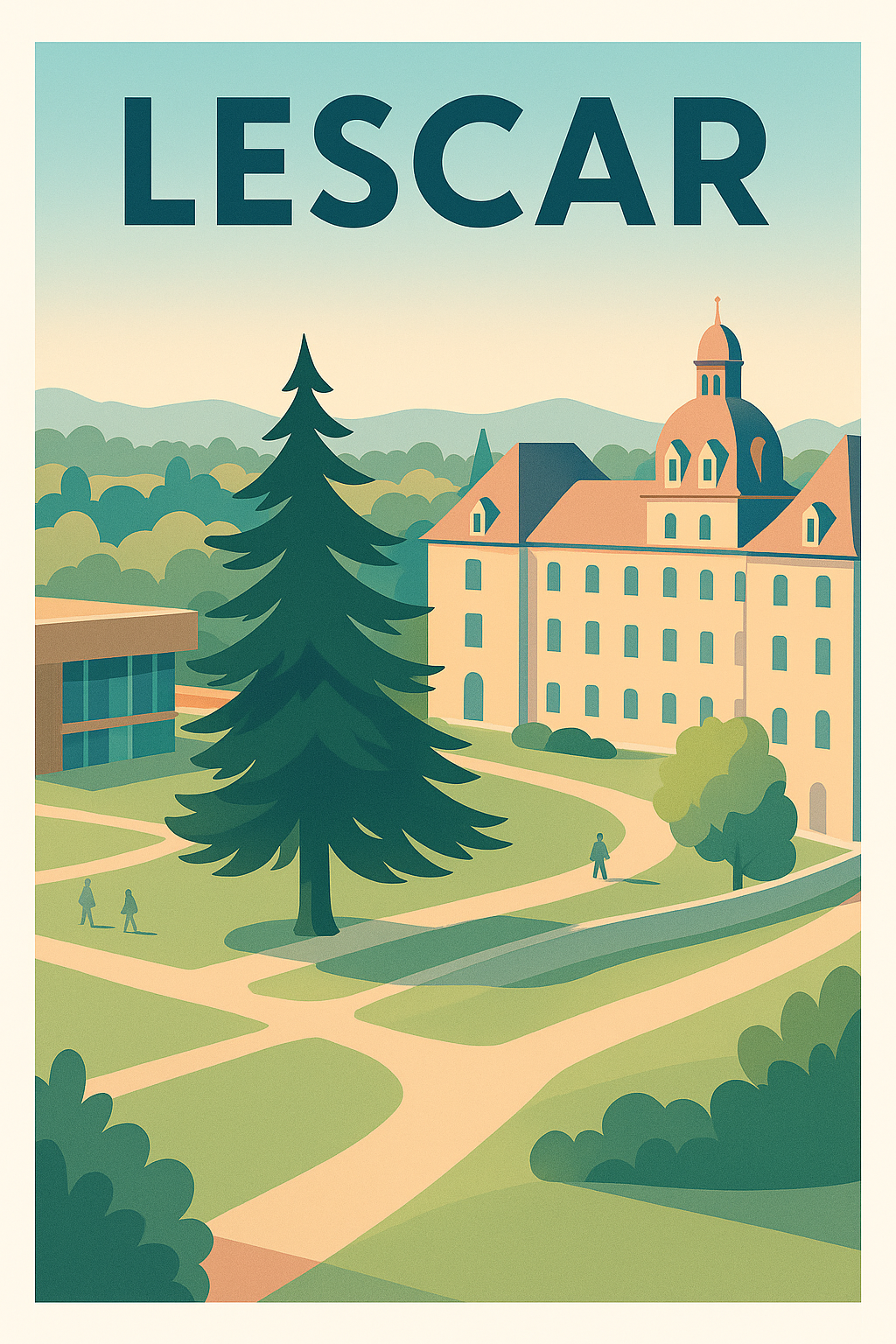 Affiche de Lescar - Harmonie paisible et architecture élégante