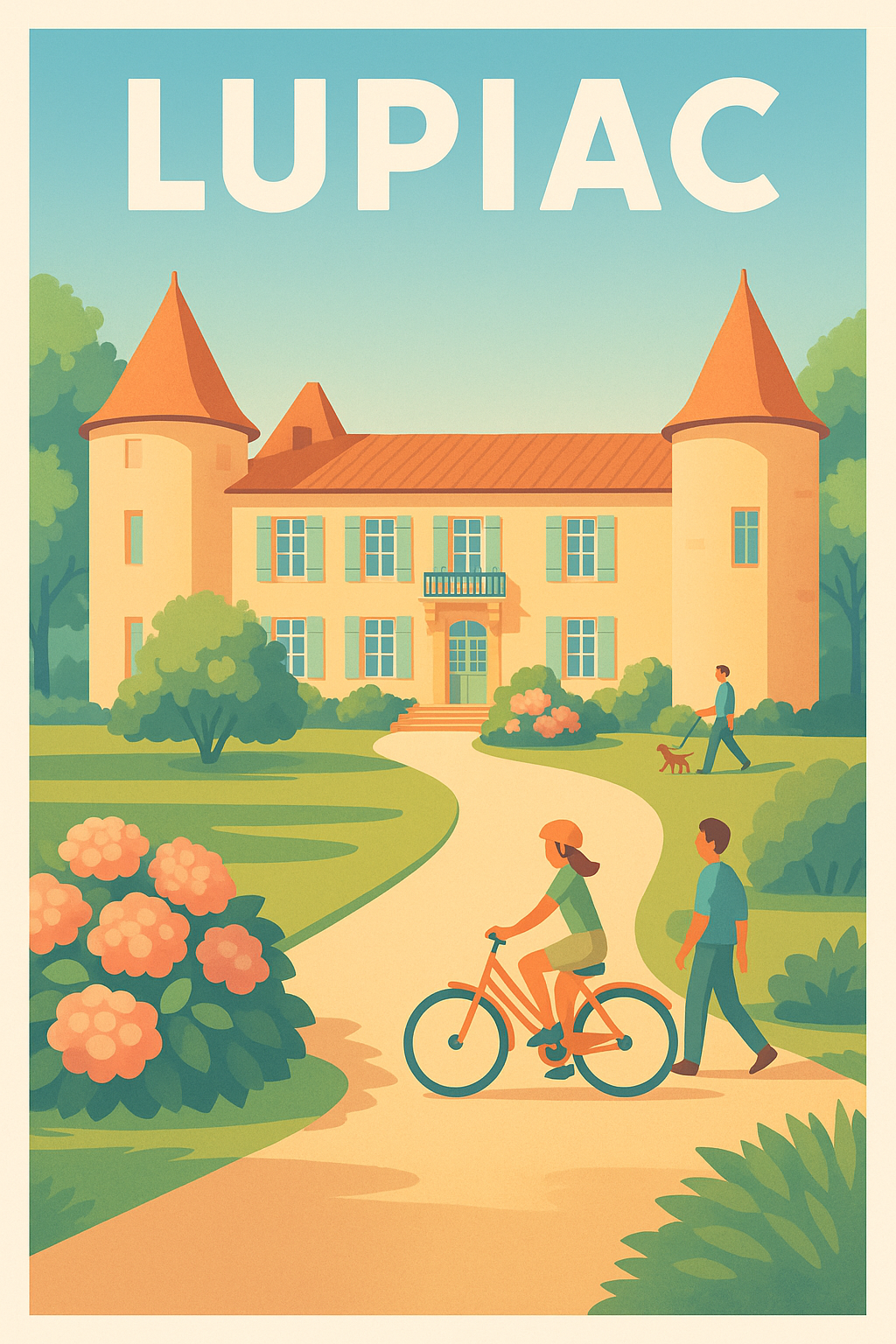 Affiche Lupiac — Escapade paisible au château · poster d'art de Lupiac