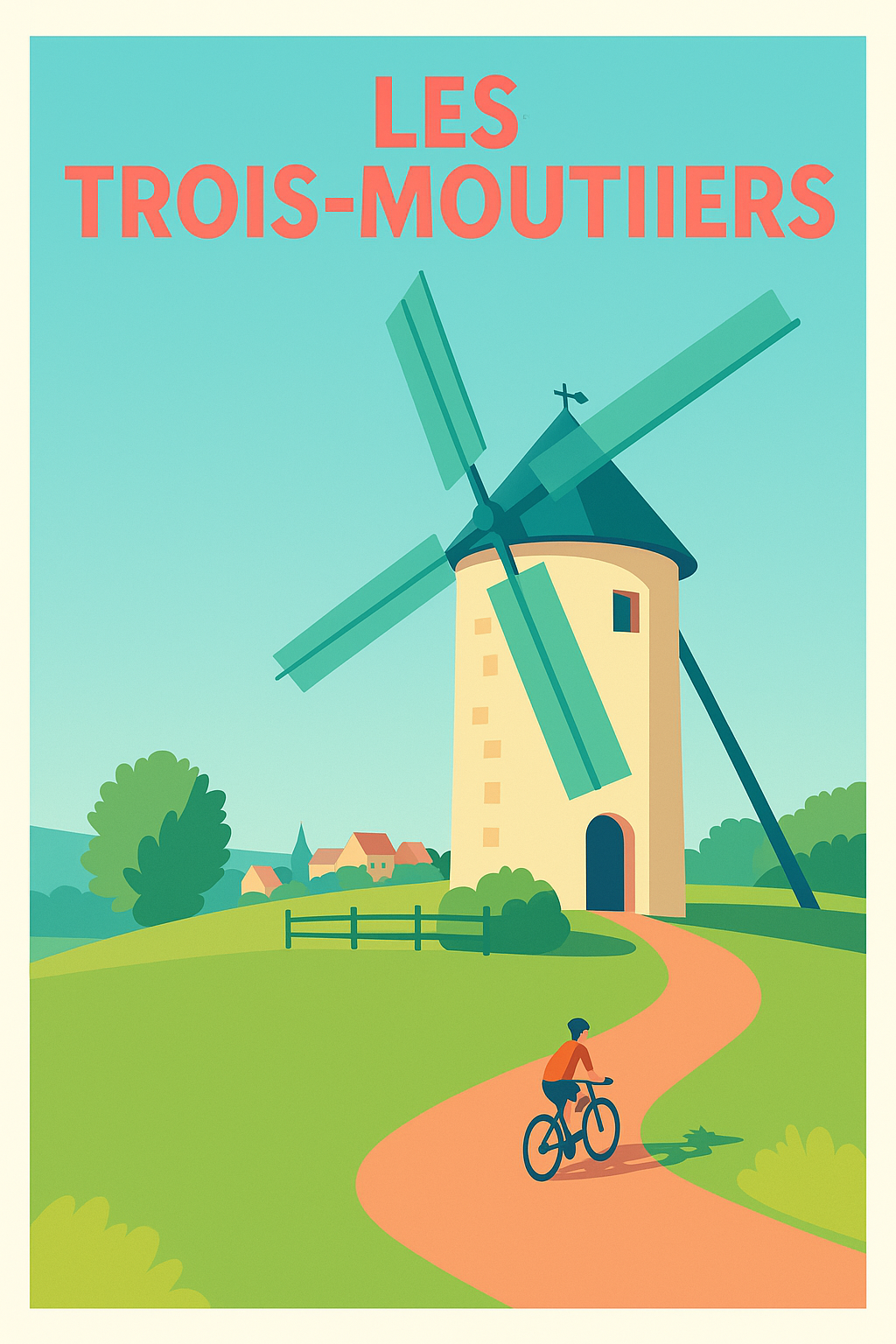 Affiche de Les Trois-Moutiers - Charme bucolique et nature à vélo